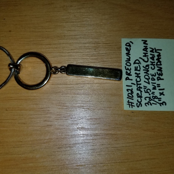 ✅#1021 Preowned RARE Gold Tone Metal 32.5" Necklace - Picture 15 of 16